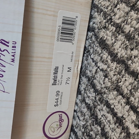 NIB Blowfish Patriotic American Navy Blue White Gray Stars shoes 7.5 - Picture 7 of 11